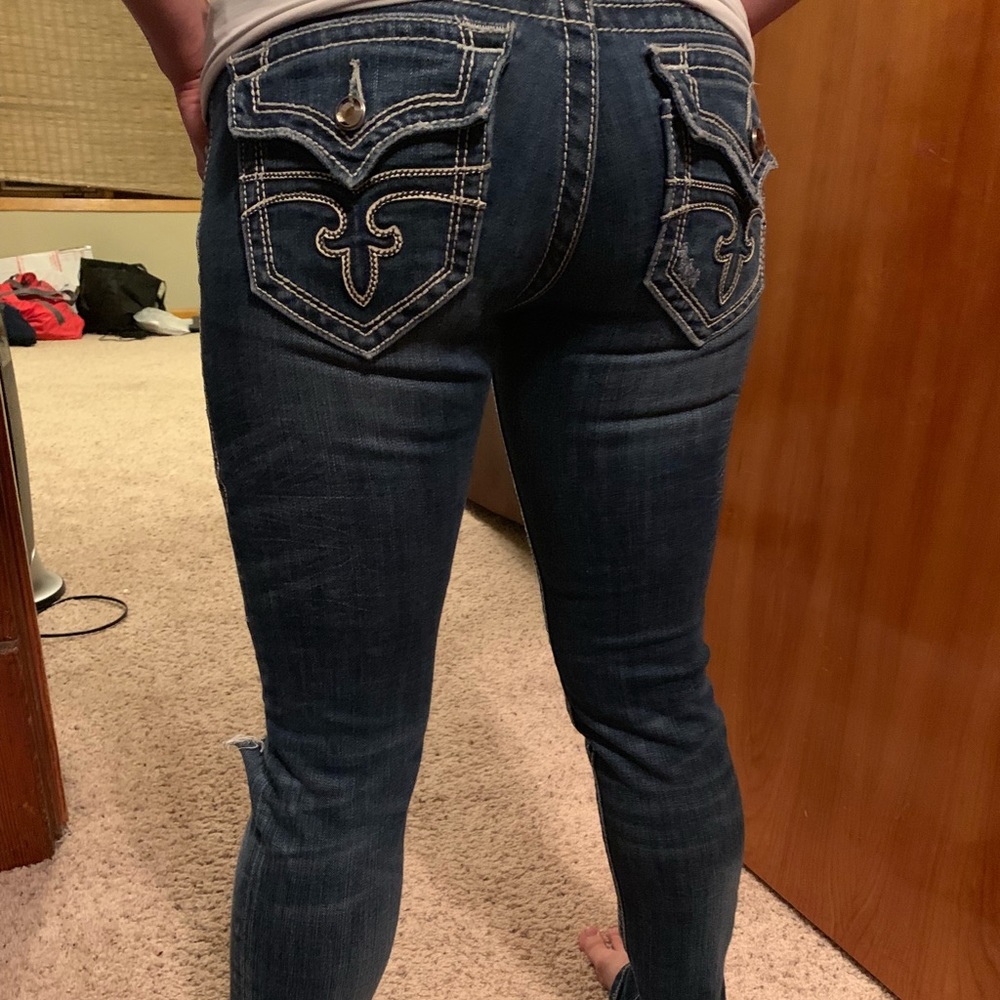 Rock Revival, Celine Skinny Stretch Blue Jeans, 27